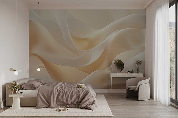 Gentle waves of soft fabric Wall murals Gentle waves of soft fabric