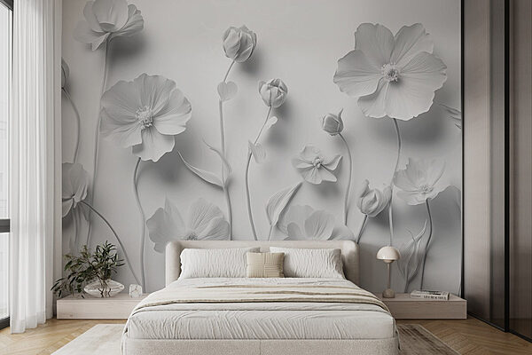 Group of white flowers Wall murals Group of white flowers