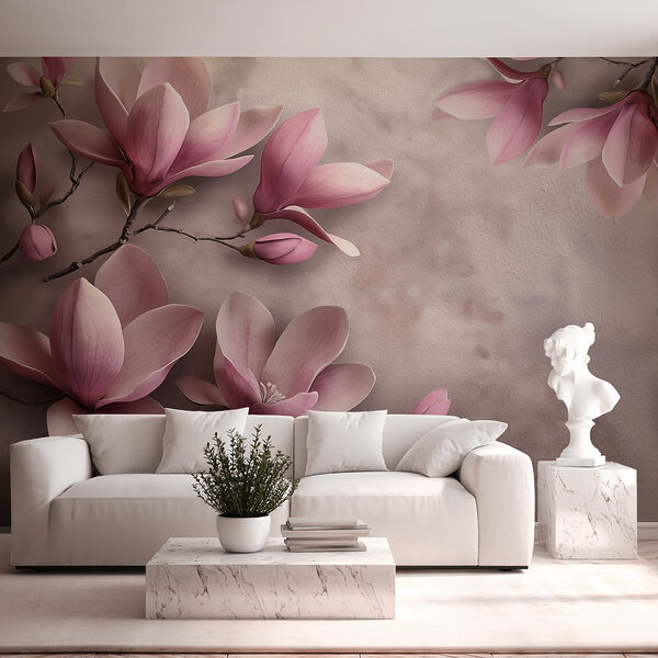 Wall murals Delicate blossoms in soft hues