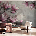 Wall mural Delicate pink flowers in bloom
