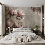 Wall mural Delicate blooms in soft pastel hues