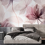 Wall murals Gentle blooms in subtle hues