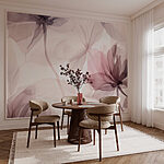 Wall mural Gentle blooms in subtle hues