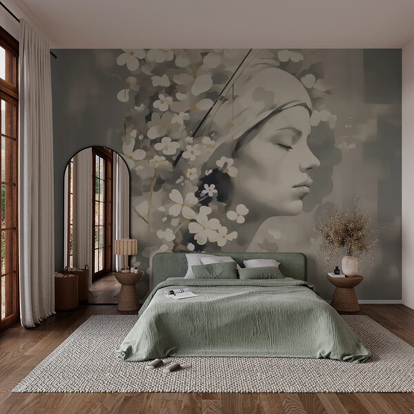 Wall murals Soft serenity among delicate blooms