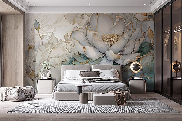 Delicate petals in soft hues Wall murals Delicate petals in soft hues