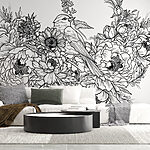 Wall murals Bird on a flower