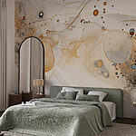 Wall murals Abstract shapes in soft hues