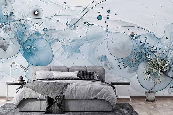 Ethereal waves of muted colors Wall mural Ethereal waves of muted colors