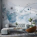 Wall mural Ethereal waves of muted colors
