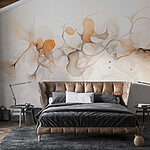 Wall murals Soft swirls of earthy tones