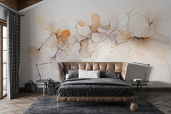 Wall mural Soft swirls of earthy tones (SKU: w02745) Wall mural Wall mural Soft swirls of earthy tones (SKU: w02745)