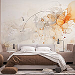Wall murals Abstract shapes in soft color palette