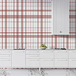 Wall murals Red and white plaid