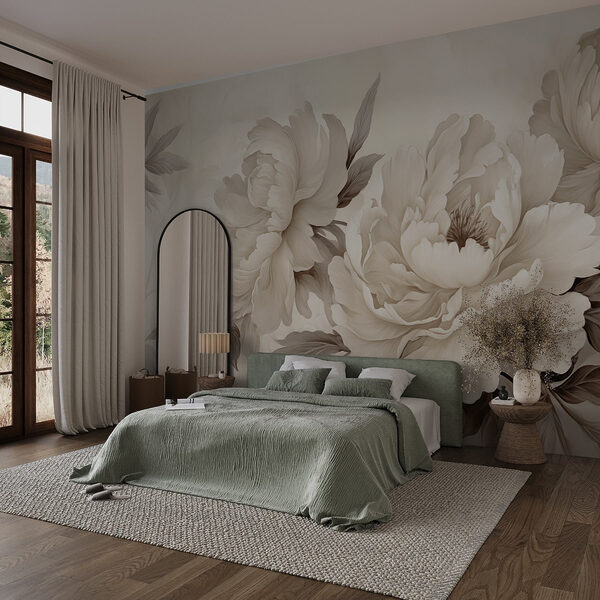 Wall mural Wall mural Soft petals in subtle tones (SKU: w02856v1)