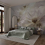 Wall murals Delicate flowers in soft hues