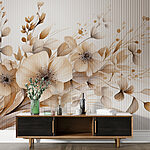 Wall murals Delicate blooms in soft hues