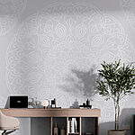 Wall murals White and gray pattern