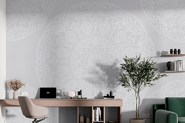 White and gray pattern Wall murals White and gray pattern