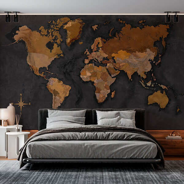 Map of the world Wall murals Map of the world