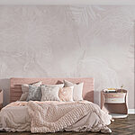 Wall murals White and pink floral pattern