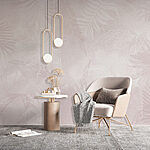Wall mural White and pink floral pattern