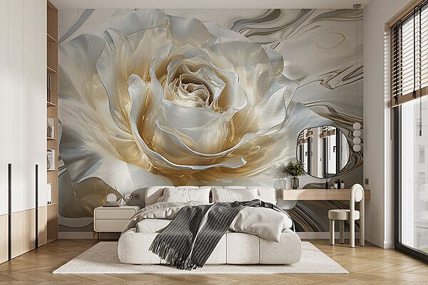 Wall murals Delicate petals in soft hues