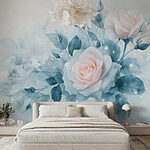 Wall murals Blossoms in a serene palette