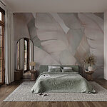Wall murals Soft hues of tropical foliage.