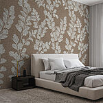 Wall murals Pattern of white leaves