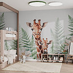 Wall murals Giraffes and flowers