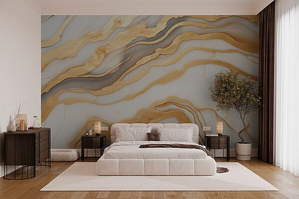 Flowing waves of stunning textures Wall murals Flowing waves of stunning textures