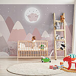 Wall mural Landscape of mountains and the moon