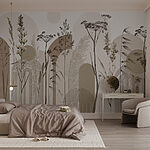 Wall murals Nature’s grace in soft hues.