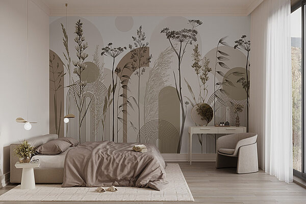 Wall mural Nature’s grace in soft hues