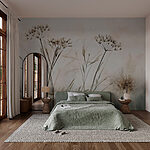 Wall murals Delicate flowers in soft hues