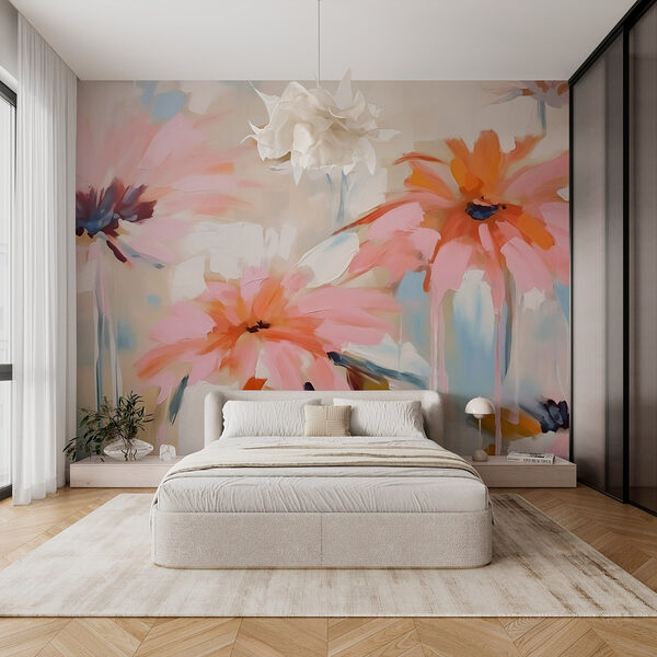 Wall murals Painting of flowers