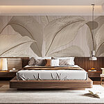 Wall murals Natural elegance in leaf patterns