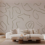 Wall murals White and tan pattern