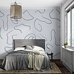 Wall murals White background with lines