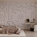 Wall murals White background with lines