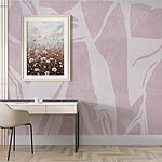 Wall murals Pink and white pattern
