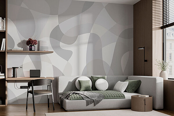 Wall mural Wall mural Grey and white background (SKU: w02932)