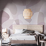 Wall murals White and purple pattern