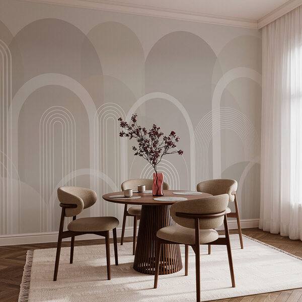 Wall mural Wall mural White and gray background with white lines (SKU: w02935v1)