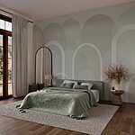 Wall mural White and gray background with white lines
