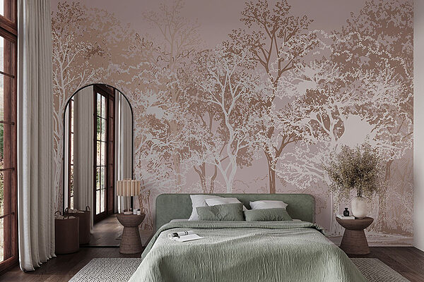 Wall murals Group of trees in a forest