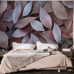 Wall murals Group of brown leaves
