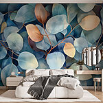 Wall murals Group of leaves on a surface