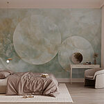 Wall murals Soft hues in abstract forms.