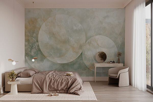 Wall murals Soft hues in abstract forms